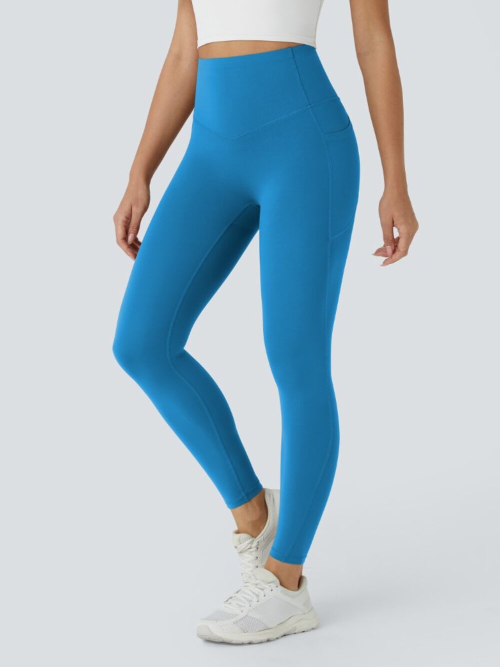 Halara-UltraSculpt™ High Waisted Butt Lift Tummy Contr Pocket Leggings 7/8-SizeM